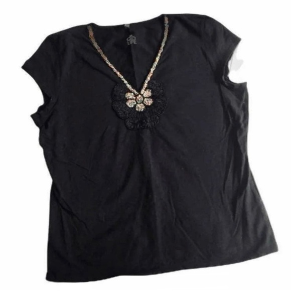 DB Life Beaded Knit Shirt Sz L - Picture 1 of 3